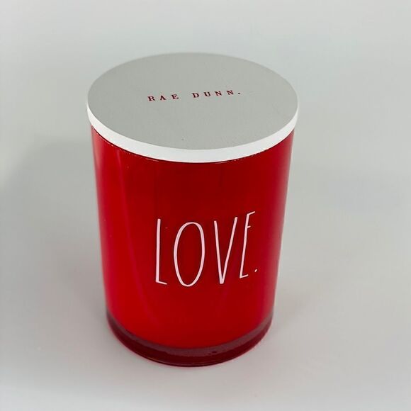 Rae Dunn Glass Red Love Candle - Picture 6 of 7